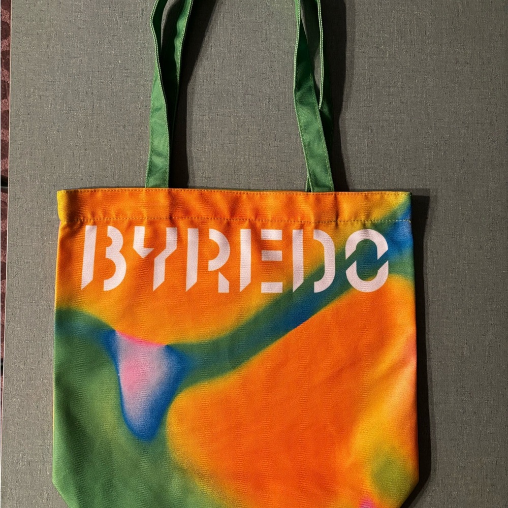 Byredo Alto Astral Limited Edition Orange & Green Multicolor Canvas Tote